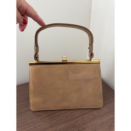 Vintage 50s 60s tan - vintage, patent