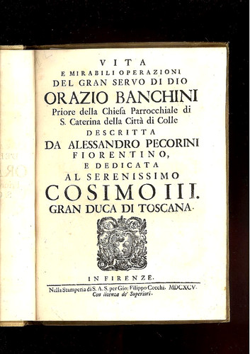 Life orazio bianchini prior - life, of
