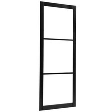 Internal Black Primed 3L Glazing Clear Glass Door