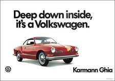 VW Karmann Ghia Type 14 Classic Showroom Advertising Car Picture Poster Print