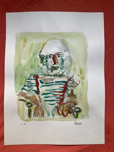 Picasso drawing old paper - old,
