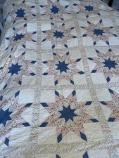 Vintage Nimbus Patchwork Cotton Quilt 258cm Wide 252cm Long