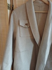 Luxury 100% Wool -Silk Coat (70% Merino, 20% Cashmere, 10% Silk) Size 10