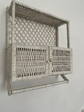 vintage white wicker wall