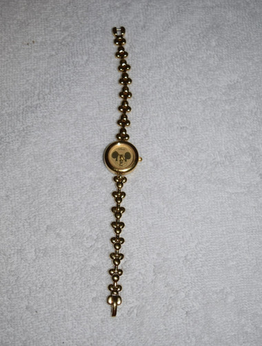 Ladies gold tone mickey - gold,