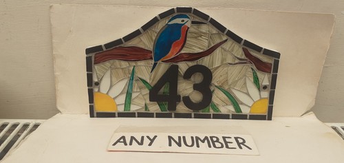 Kingfisher glass mosaic house - kingfisher,