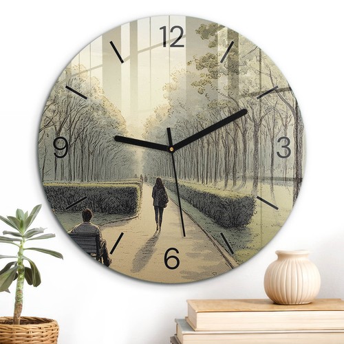 Round glass wall - wall, silent
