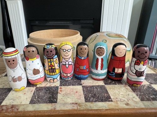 Nesting wood toy - nesting, world