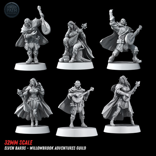 Elf bard miniatures set - elf, |