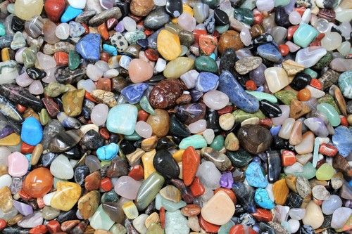 Assorted tumbled stones - lb,