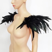 Feather Shrug Shawl Cape Plume