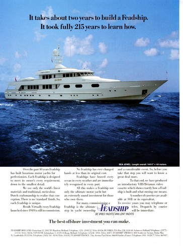 1988 super yacht vintage - super, ad