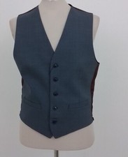 M&S Men's Waistcoat Blue Wool