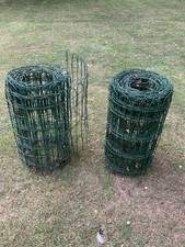 Green PVC Coated Garden Border Fence Lawn Path Edging Wire Mesh Decorative Fence