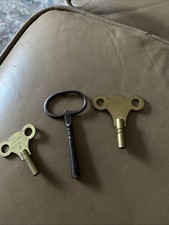 Three British Made Antique Clock Keys - Sizes 5, 7 and 8 £12.50