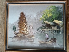 Vintage Hand Painted Small Oil