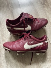 Nike Tiempo Ronaldinho 10 Sg Football Boots Vintage Retro Size EU 43 Leather