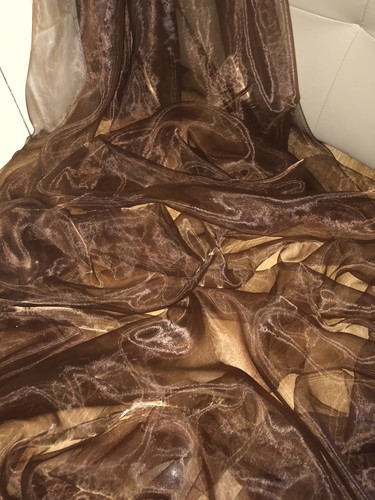 Mtr brown organza - 2,