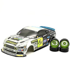 HPI Ford Mustang Body Shell 1/10 Painted w/ Drift Wheels RC Car OZRC vv15