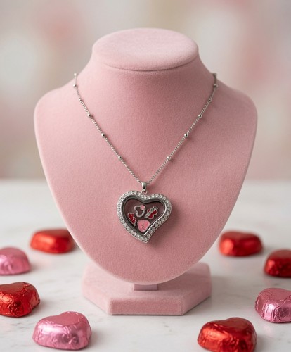 Floating locket rhinestone - floating,