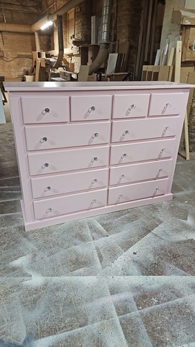 Handmade pink drawer chest - pink,