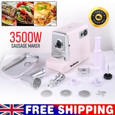 3500W Electric Meat Grinder Sausage Stuffer Maker Home Kitchen Commercial Use UK