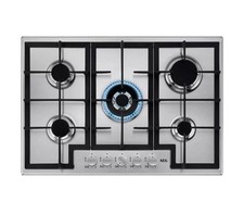 AEG 3000 Series 75cm 5 Burner Gas Hob with Wok Burner - Stainless Ste HGX75400SM