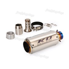 60.5MM Slip On Exhaust Motorcycle Universal Scooter Black Muffler Silencer Tips