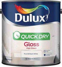 Dulux Quick Drying Gloss Pure Brilliant White Wood & Metal Paint 2.5L