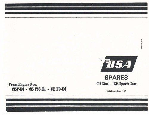 Bsa parts manual book - 1965, c15