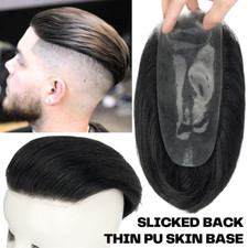 PU Thin Skin Toupee Men