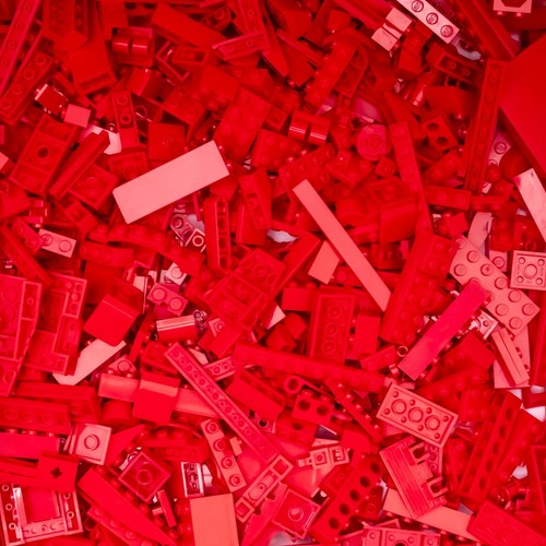 Red lego bricks mixed job - red,