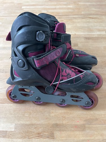 Oxelo inline pink and black - inline,