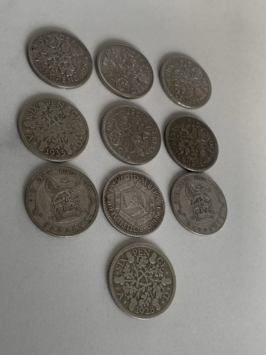 Job lot six pence - job, coins