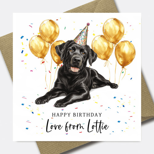 Dog birthday card - birthday,