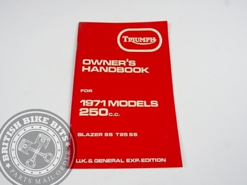 Owner handbook triumph - handbook,