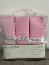 Brand New Silvercloud Starter Gift Set Cot/Cot Bed Size - Pink, Blanket & Sheets