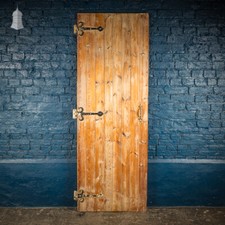 Stripped Pine Braced and Ledged Cottage Door