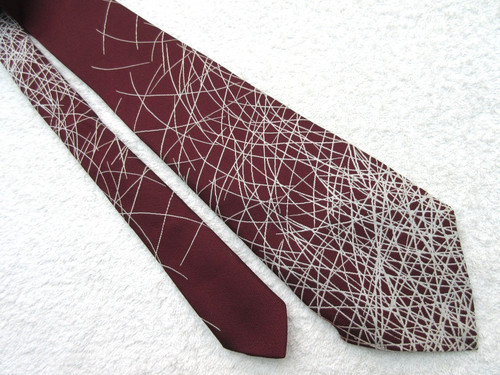 Vintage wide kipper burgundy - wide,
