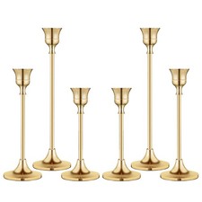 Set of 6 Brass Candle Holders