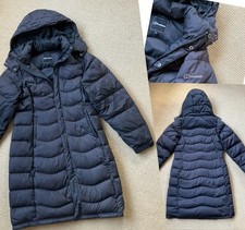 Ladies BERGHAUS Black DOWN 600 Long Puffa Coat Size 10 VERY GOOD CONDITION 