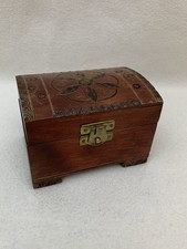 Pretty Wooden Tea Caddy Chest