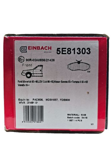 Einbach front brake - pads, set