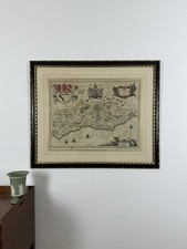 Map Of Sussex By Jan Janson C. 1646, Antique County Maps.