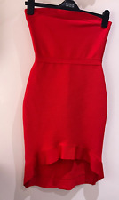 Dress Size 8 Mistress Rocks Red Bandage Body Con Bandeau Stretch Party Occasion