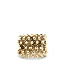 9ct yellow gold keeper ring size R1/2 (sh25101b)