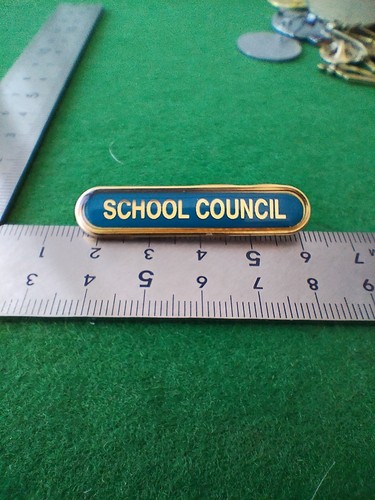 Vintage school council badge - council,