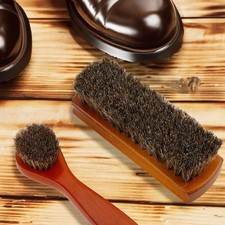 Horse hair gloss shoe brush set shoe cleaning brush leather care tool AS