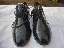 Next new black patent lace up brogues 36/3.5