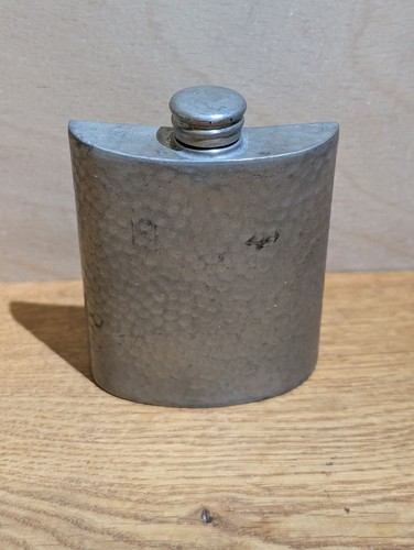 Pewter hip flask - vintage, 2oz